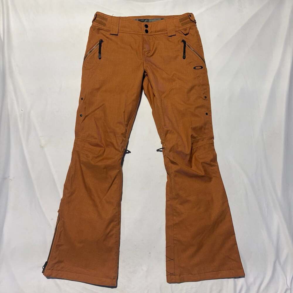 Oakley MFR Insulated Snowboard Pants Women XS Loose Fit Baggy Orange Ski Y2K